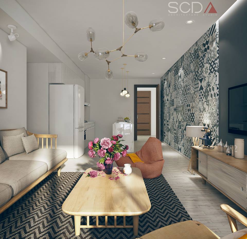 Thiết kế căn hộ chung cư 2 phòng ngủ