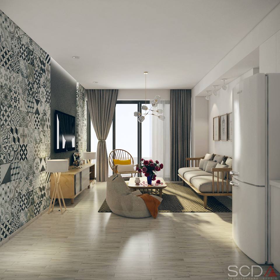 Thiết kế căn hộ chung cư 2 phòng ngủ