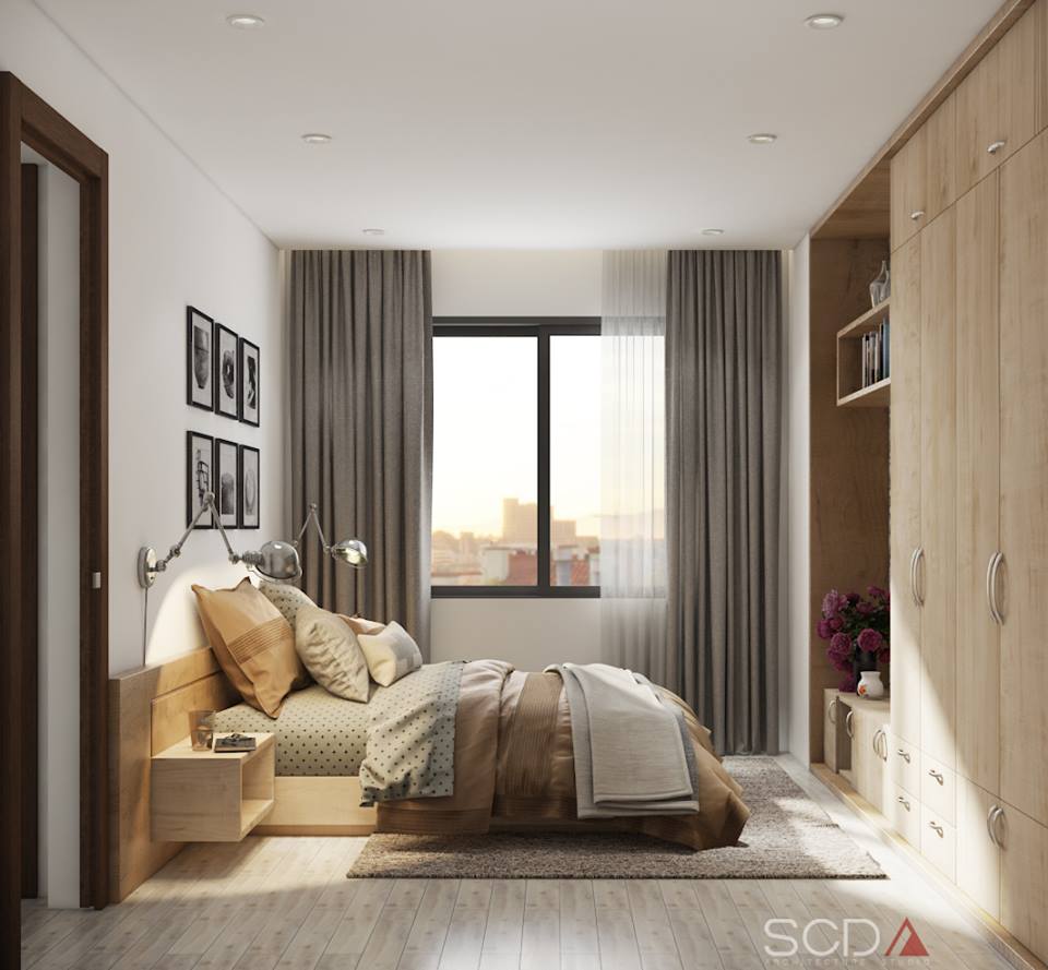 Thiết kế căn hộ chung cư 2 phòng ngủ