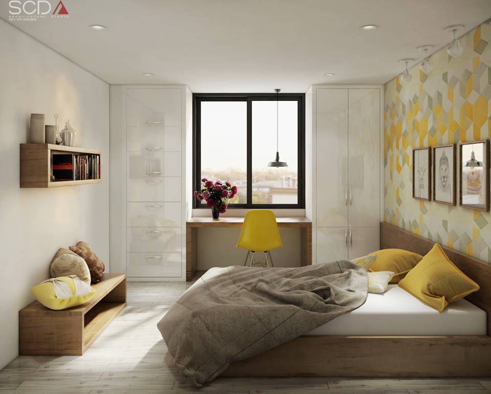 Thiết kế căn hộ chung cư 2 phòng ngủ