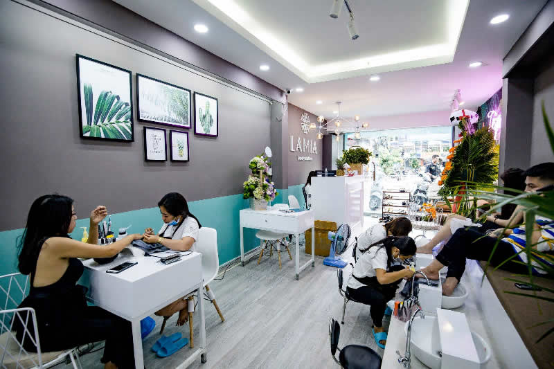 Thiết kế quán tiệm nail spa tại TP Vinh Nghệ An