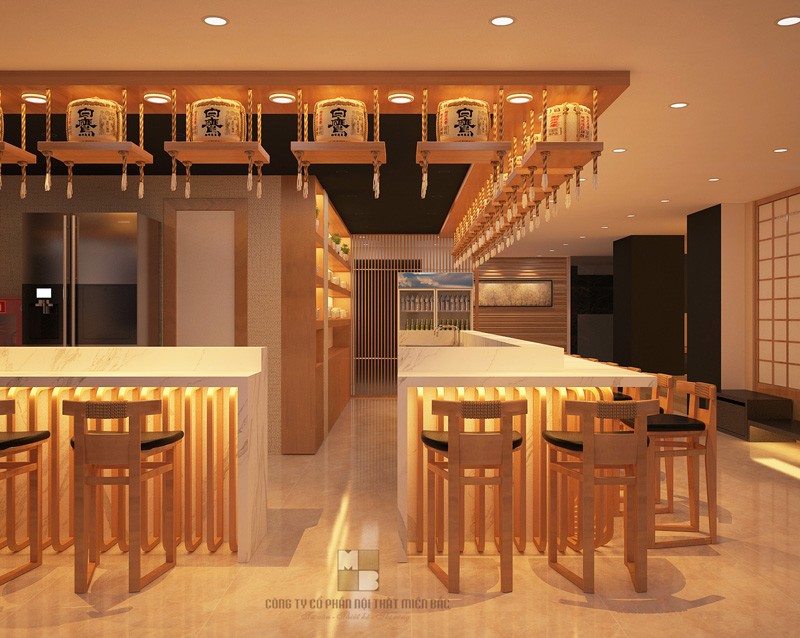 Thiết kế thi công quầy bar nhà hàng cà phê tại TP Vinh Nghệ An