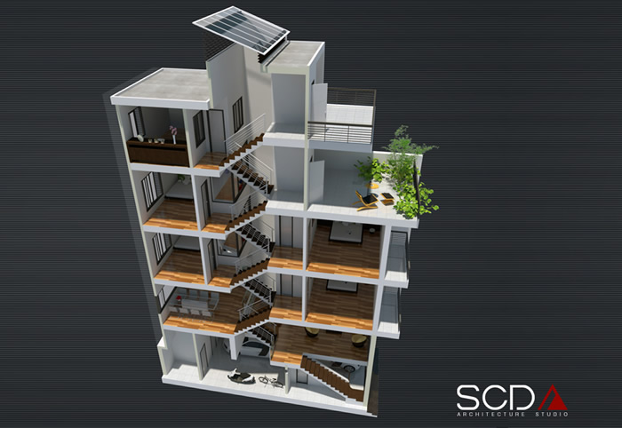 SCDA thiết kế nội thất công trình nhà ở dân dụng
