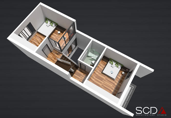 SCDA thiết kế nội thất công trình nhà ở dân dụng
