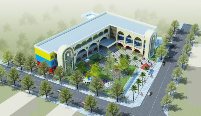 Thiết kế trường học mầm non tại TP Vinh Nghệ An